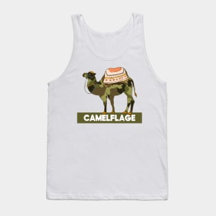 Funny Camelflage Camel Animal Pun | Gift for Camel Lovers Tank Top